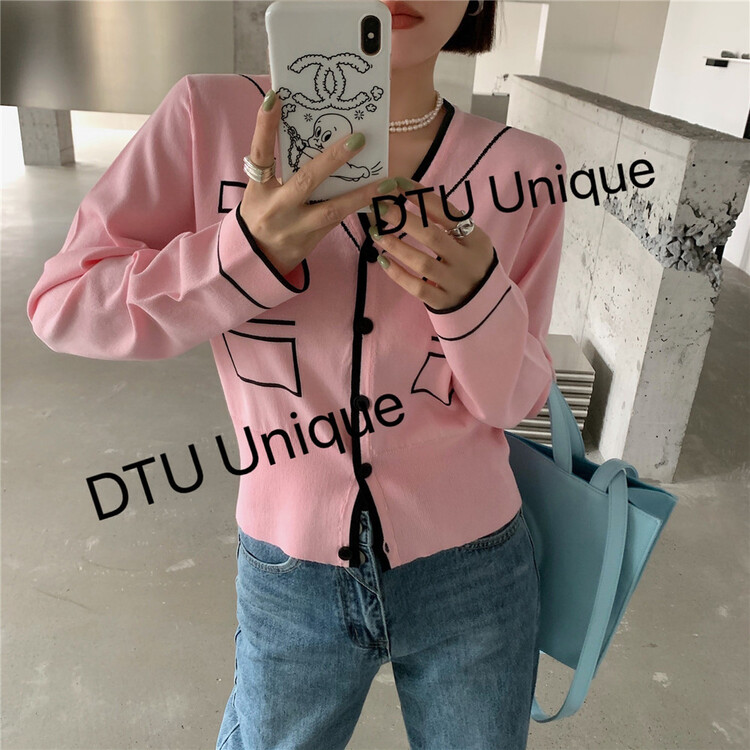 Early spring! [color matching] DTL # knitted shirt