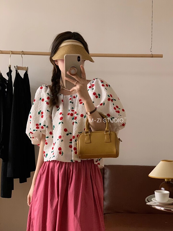 [m.zi studio] graphic printing fashion blouse 5636# HBx