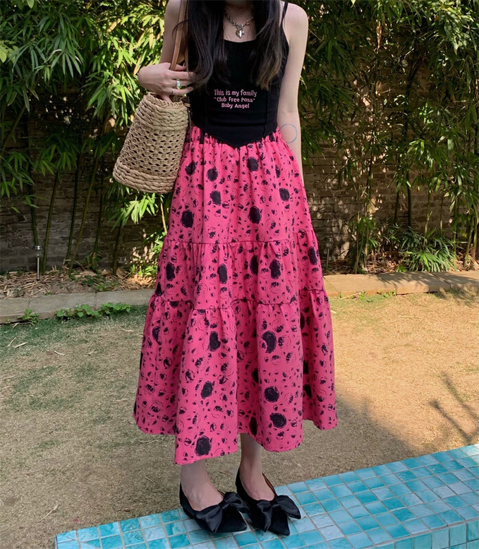 [timely rain] romantic lady simple age reducing skirt f1217# WPL