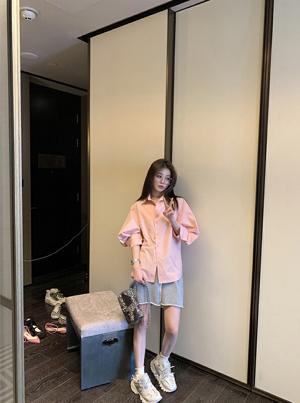 [x · h studio] Korean loose shirt 3325# ozq