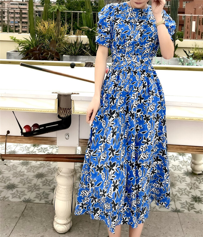 [Aerman Aerman] color blocking aging light mature dress 2060# JJ