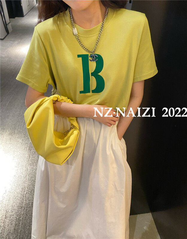 Spot! New in early summer! "Naiko" casual letter printed short sleeve T-shirt 8065# OZQ