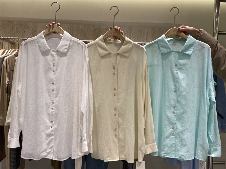 New year in early spring! [Boran buran] casual solid color single breasted shirt 6382# XYY