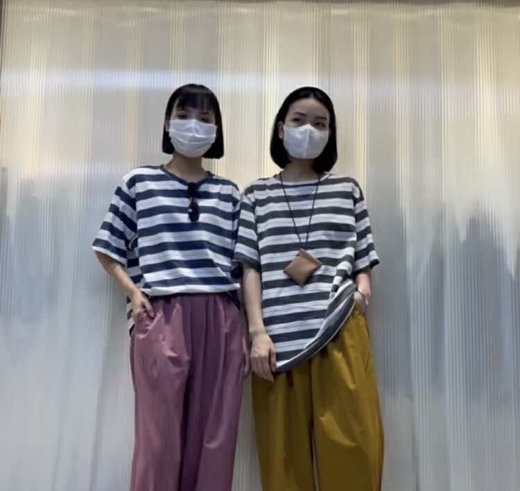 goods in stock! [Mujia] crew neck stripe comfortable short sleeve T-shirt 95639# L