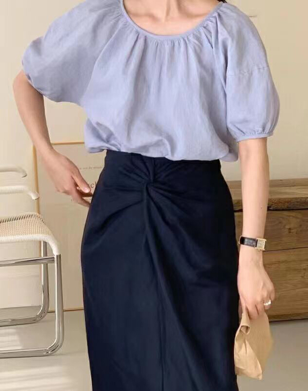 [tototellme] Korean version simple temperament shirt 24110# HBx