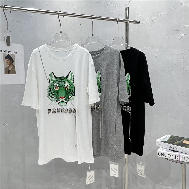 New year in early spring! [DDM] tiger versatile round neck short sleeve T-shirt 5825# XYJ