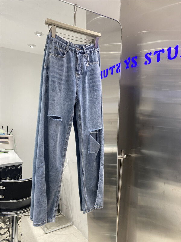 [yuan color] fashion Vintage Jeans 518# LSW with holes