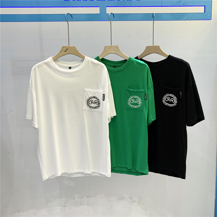 [Parkson] crew neck loose and versatile short sleeve T-shirt 5708# ZZL