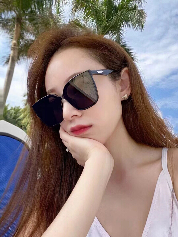 [fiber color scarf glasses] Korean version versatile temperament Sunglasses (with box) 337# LSL