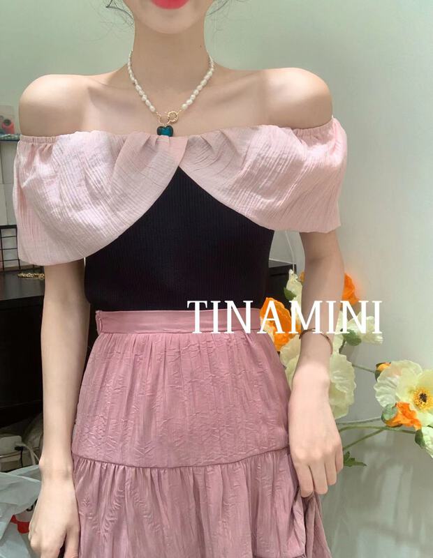 [Tina Mini] Korean elegant one shoulder shirt 2225# hjy