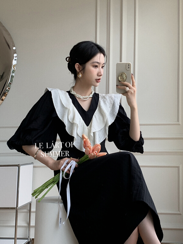 goods in stock! [le lart] original high fashion pure desire design dress ll2630# XYJ