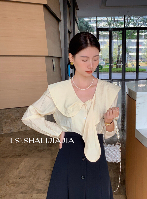 goods in stock! New year in early spring! [LS] simple and versatile fashion shirt 60059# WPL