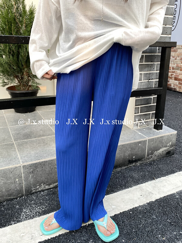 [JX] vertical fashion Korean wide leg casual pants 28041# WTT