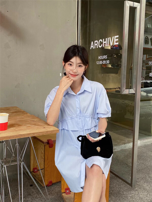 [A-One] shirt drawstring dress 9899# LSW