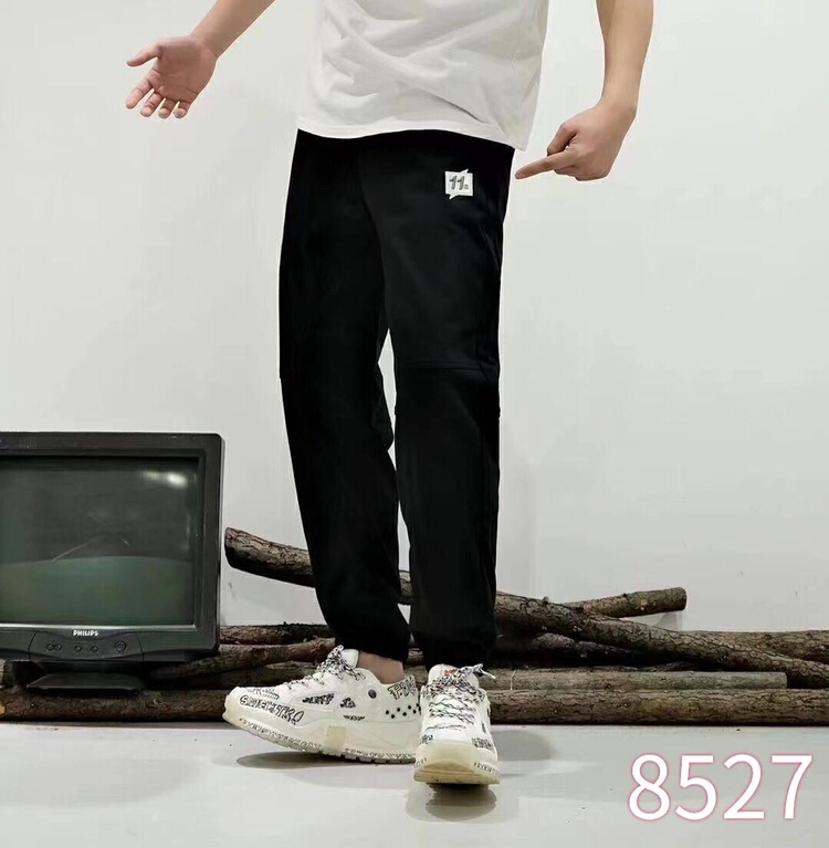 [ing] comfortable elastic waist and bound feet fashion casual pants 8527# ZZL