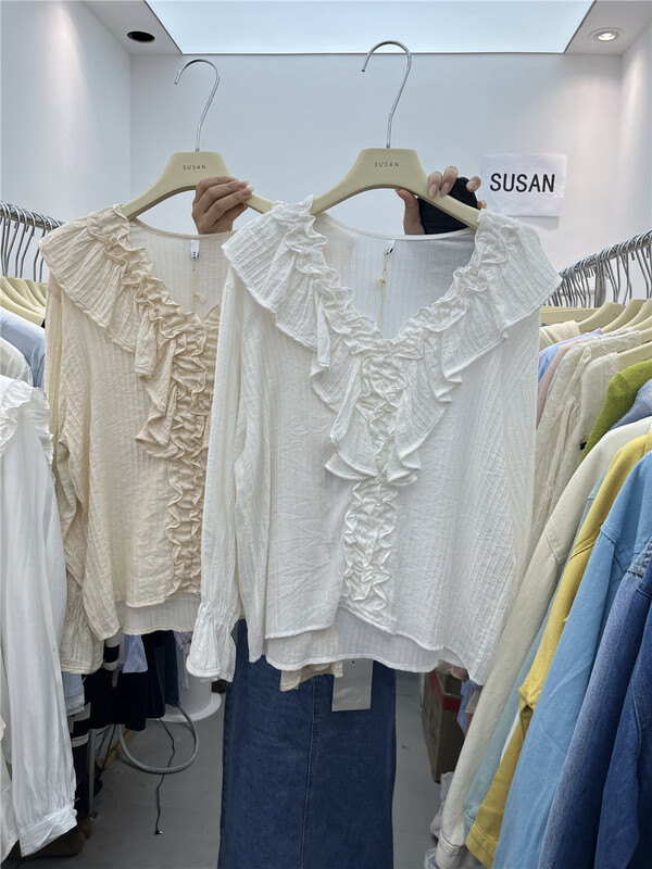 New year in early spring! [Susan] Korean loose Vintage shirt su61200# LSW