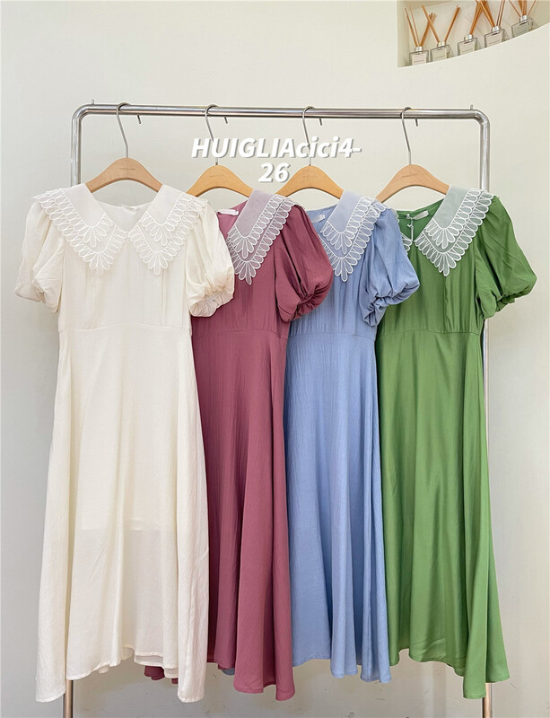 [huiglia clcl] gentle style doll neck dress ys2-8022# zjy