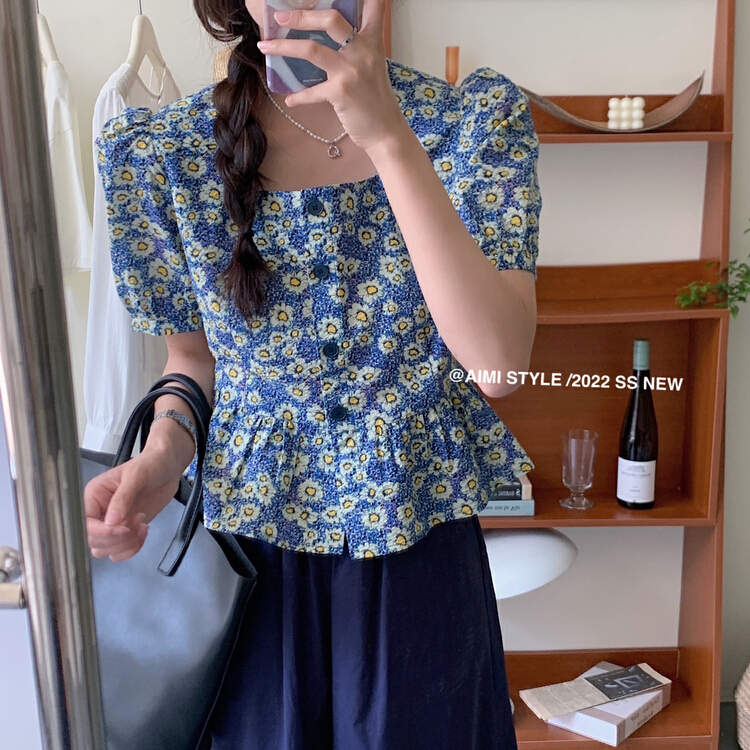 [aimistyle] Korean design floral blouse 10767# HBx