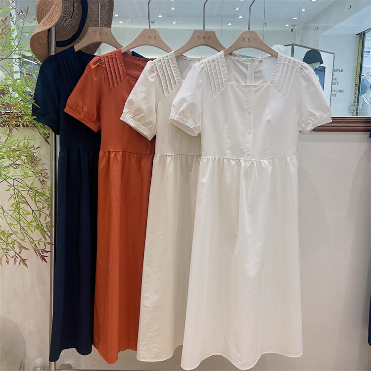 goods in stock! New in early summer! [t.b.s] French elegant simple dress 8907# lwy