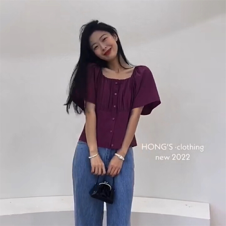 [Hong's] single breasted comfortable Korean shirt (shirts only) 1668# ll