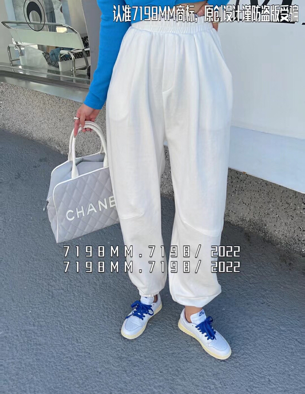 goods in stock! New year in early spring! [7198] Korean letter double waist head legged casual pants 22090# PCZ