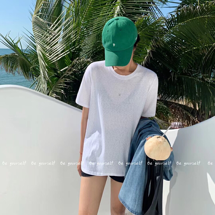 Original price 47.37! New year in early spring! [be your self] casual Korean versatile short sleeve T-shirt t66070# LSL