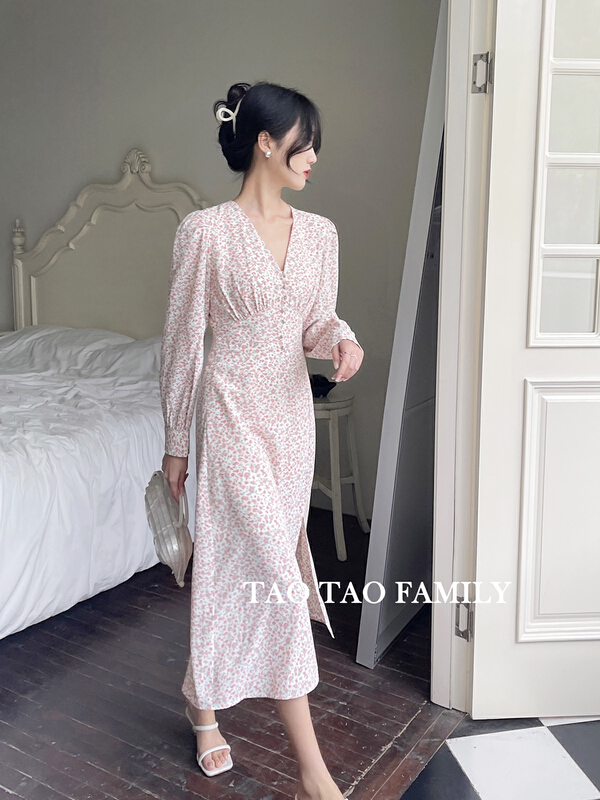 New year in early spring! [Taotao family] literary and artistic small fresh broken flower dress 3365# lwy