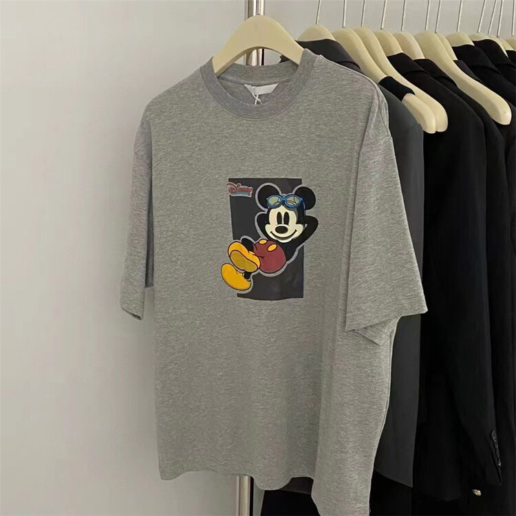 New in early summer! [cool woman] Korean style Mickey print loose Casual Short Sleeve T-shirt wt032# CLS