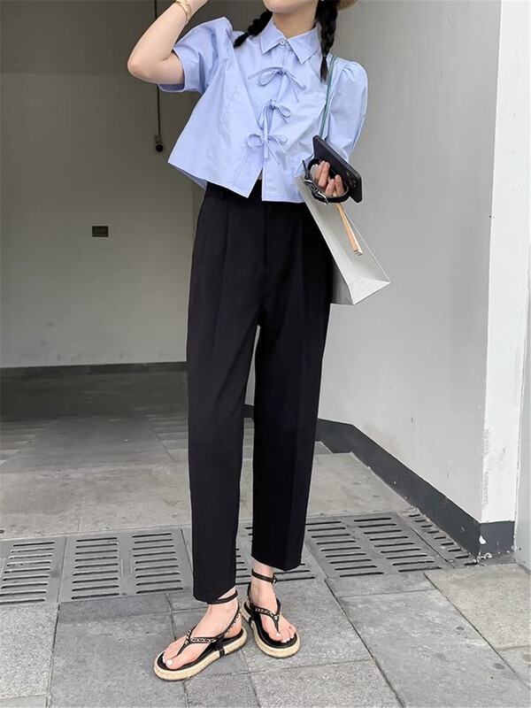 [grapefruit] straight and versatile slacks 1802# hjy