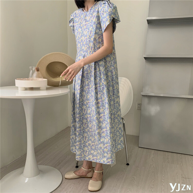[within one boundary] round neck gentle style, age reducing and thin dress 8752# LSW