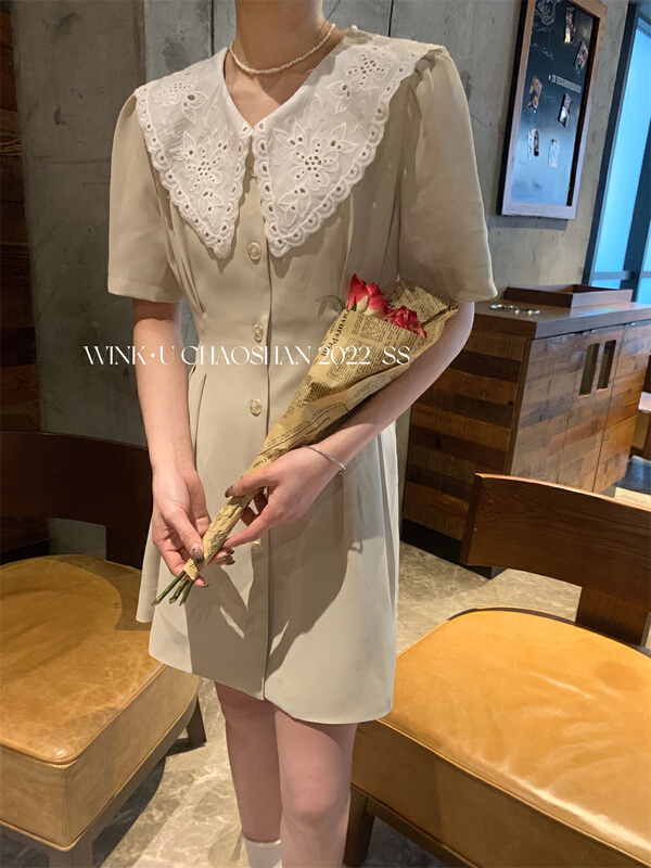 New year in early spring! [wink. U] small man contrast color waist closing dress 9989# XJ