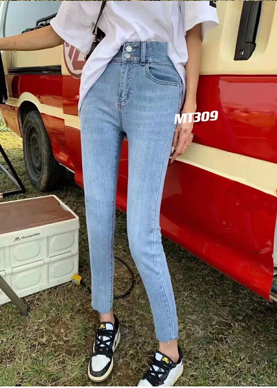 [lsjd] versatile slim high waist and small leg jeans mt309# WTT