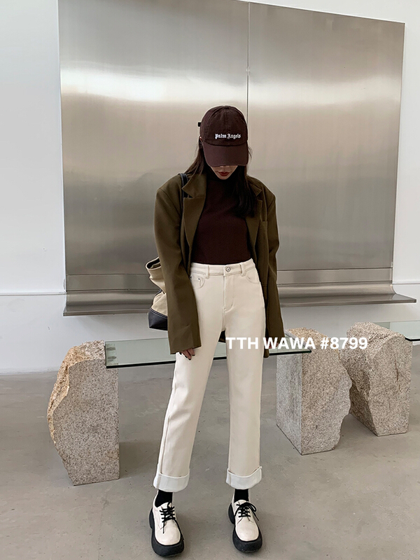 New year in early spring! [Wawa] versatile straight skinny jeans 08799# CJJ