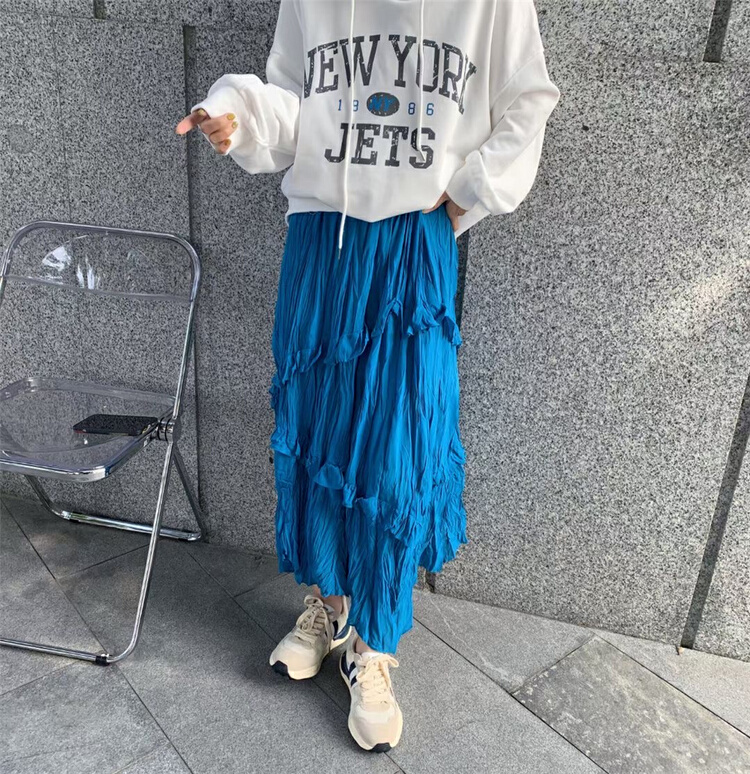 goods in stock! New in early summer! [Jo. Life] elastic waist fashion slim skirt 30011# zxl