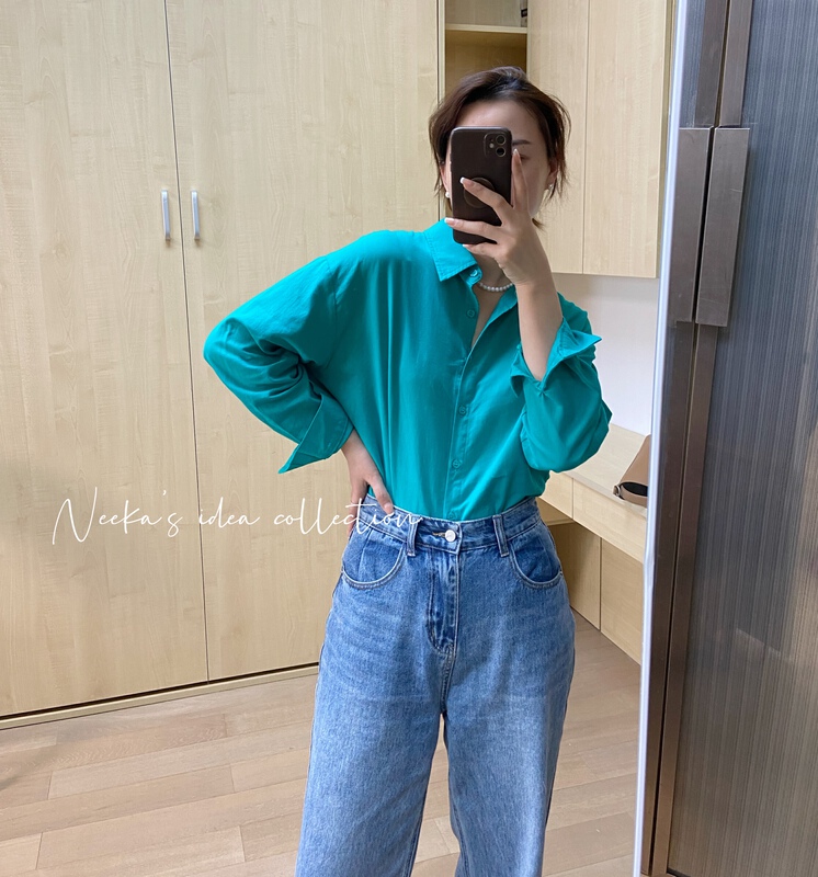 goods in stock! New in early summer! [magic Qiqi] versatile Korean loose shirt 1521# ll
