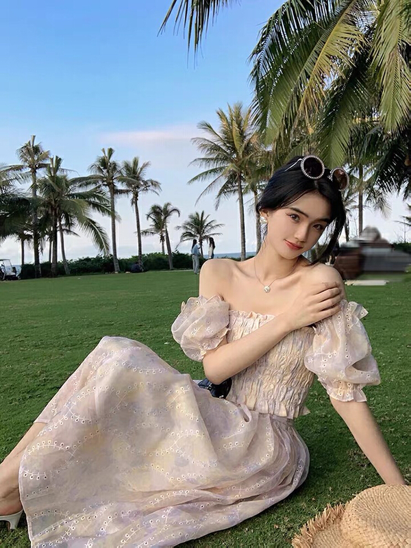 New in early summer! [w design] Korean one shoulder top + gentle lady skirt set 14361# WPL