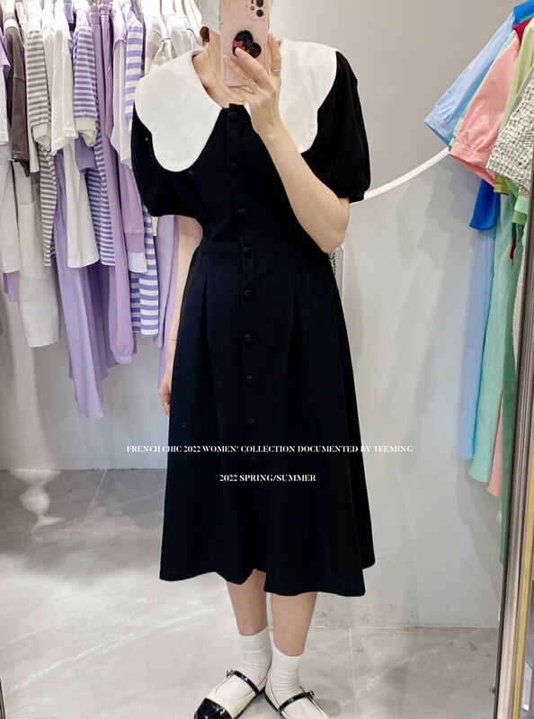 [tet222] Korean style frock collar