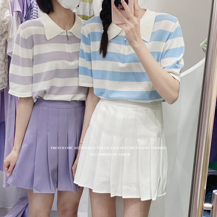 goods in stock! New in early summer! [teem ing] age reducing pleated slim skirt 22t192# hjy