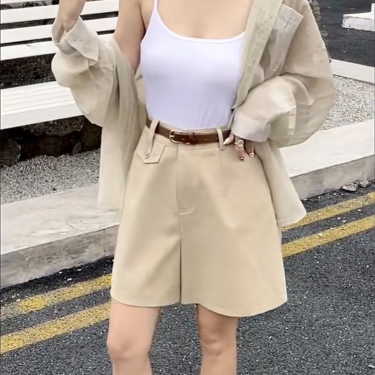 [Manulife] Korean versatile pocket casual shorts (with belt) 1881# ll