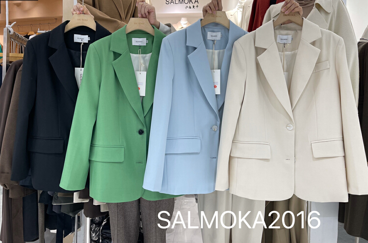 Early spring! [salmoka] Korean fashion versatile simple suit 2016# jhy