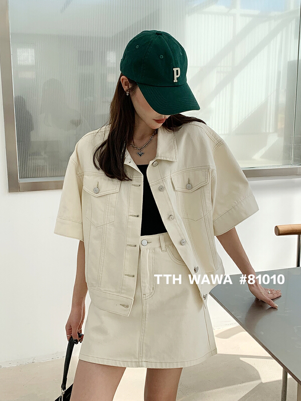 New in early summer! [Wawa] Korean versatile casual denim jacket 81010# ozq