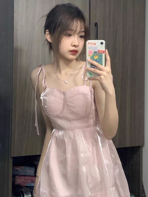 [Yingying new clothes] pure desire sexy suspender, spice girl princess, waist closing French high-grade feeling fluffy dress 7491# Cl
