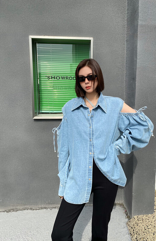 New year in early spring! [Za] careful machine off shoulder bandage shirt 10365# LSL