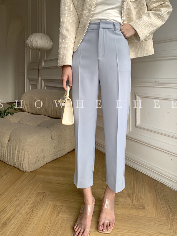 Original price 89.11! [Xiu Xixi] Korean version of versatile simple high waist and small foot trousers 19370# zxx