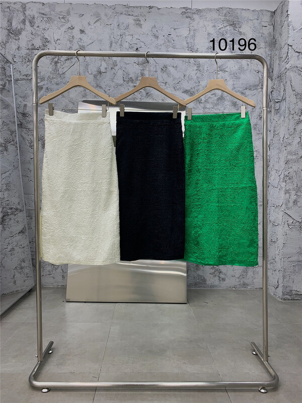 goods in stock! [YST] temperament solid color and texture acetic acid skirt 10196# XJ
