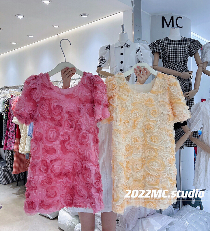 [MC] Korean Style Rose Dress 8906# ozq