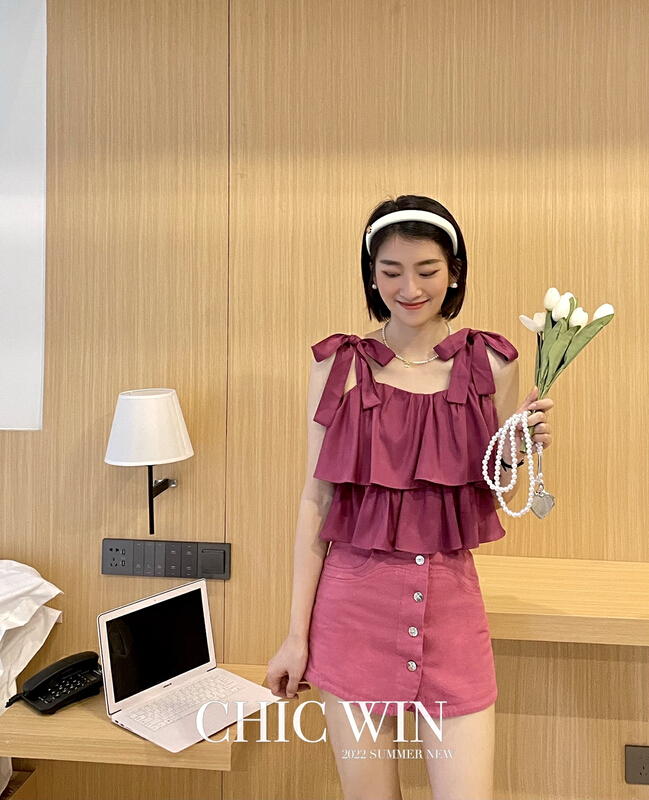 [chic win] Korean fashion slim breasted skirt 2252# CSX