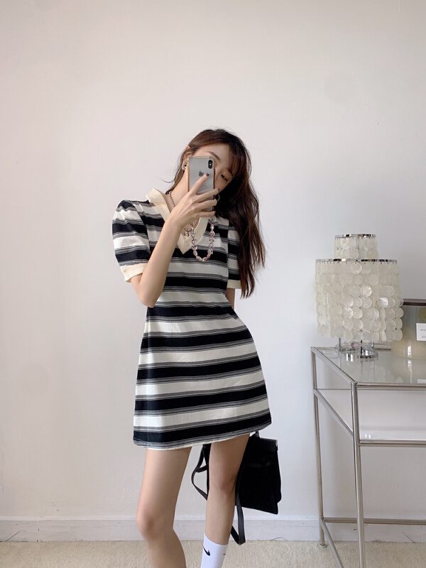 [Vanessa] Korean casual polo dress 6163# ozq