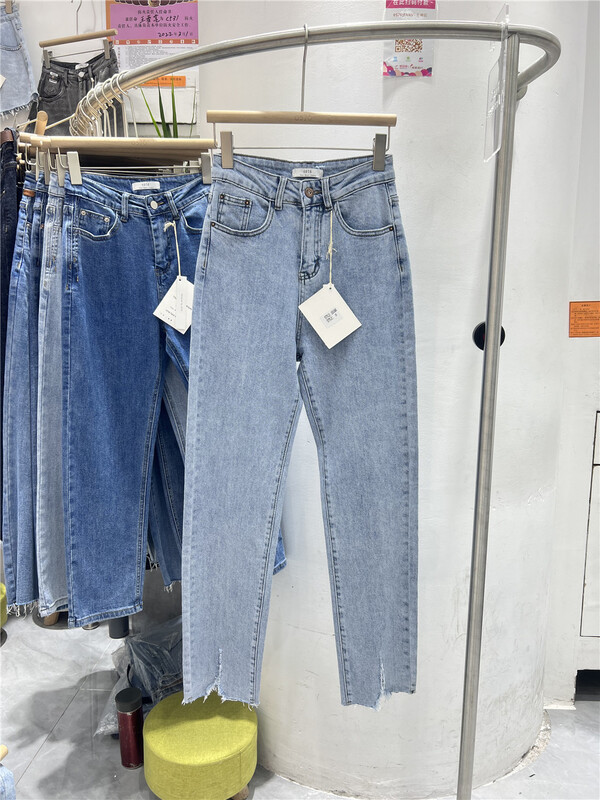 New in early summer! [0576jeans] Korean clean color and foreign style small straight jeans ys1-1016# LSL