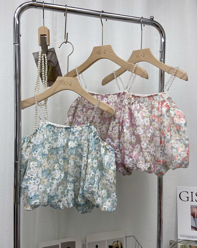 New in early summer! [ul-2] niche design sweet floral blouse 6103# JJ